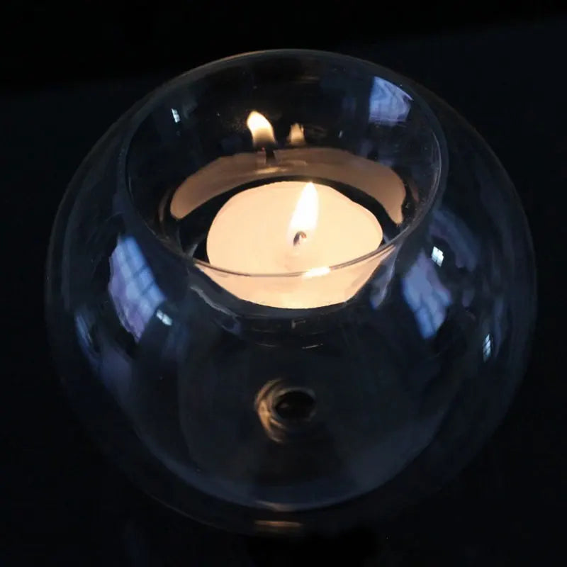 Circular Glass Tealight Holder