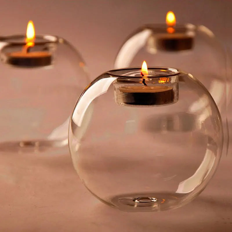 Circular Glass Tealight Holder