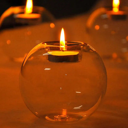 Circular Glass Tealight Holder