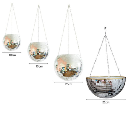 Hanging Disco Ball Flower Pot